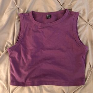 SHEIN Violet Sleeveless Crop Top